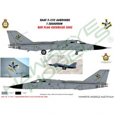 RAAF Decals for 1/72 General Dynamics 1 SQN (Red Flag scheme 2002)