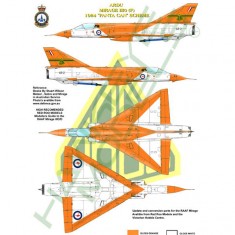 RAAF Decals for 1/72 Dassault Mirage IIID/O ARDU (Fanta Can for single and dual seaters)