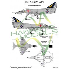 Australian RAN Decal for 1/72 A-4G Skyhawk VC-724 SQN 1970s (Blue tail / yellow flash)