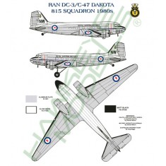 Royal Australian Navy Decal for 1/72 Douglas C-47/DC-3 Dakota 1980s scheme