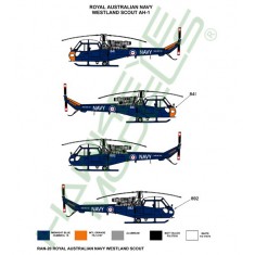 Royal Australian Navy Decal for 1/72 Westland AH-1 Scout
