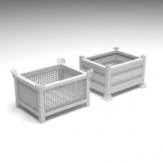 1/35 Mixed Metal Box Pallet (1x Steel, 1x Wire)
