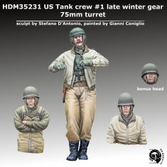 1/35 US Tank Crew #1 Late Winter Gear for 75mm Turret (3 figures)