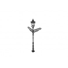 1/35 German Street Pole (One Light, Two Signs)