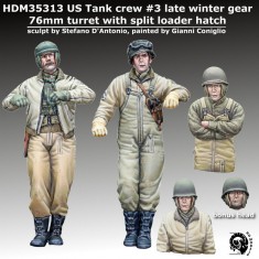 1/35 US Tank Crew #3 Late Winter Gear for 76mm Turret with Split Loader Hatch