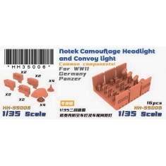 1/35 WWII German Panzer Notek Camouflage Headlight and Convoy Light Common Components