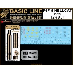 1/24 Grumman F6F-5 Hellcat Seatbelts & Stencils for Airfix kits