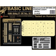 1/24 Bf109G-5/6 Standard Canopy Masks and Seatbelts for Airfix kit [Basic Line]