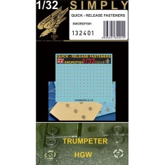 1/32 Fairey Swordfish Quick-Release Fasteners for Trumpeter kits