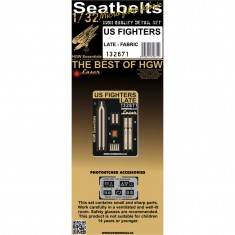1/32 US Fighters Late (Fabric) Pre-Cut (Laser) Textile Seatbelts