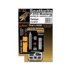 1/32 P-51D Mustang Seatbelts and Wooden Floor for Tamiya kit