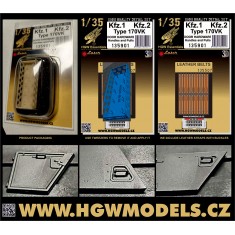 1/35 Kfz.1 / Kfz. 2 Type 170 VK Door Hardware set