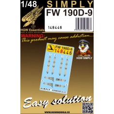 1/48 Fw 190D-9 Seatbelts [Simply Edition]