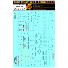 Decal for 1/32 Focke-Wulf Fw 190D-9 Stencils (wet transfer)