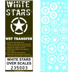1/35 US White Stars Stencils (water-slide decals)