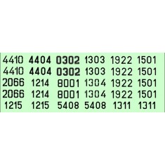 1/48 Mikoyan MiG-21PF/PFM/R CZ Code Numbers for Eduard "Silver Arrows" kit (Wet Transfers)