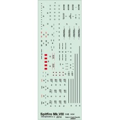 1/48 Supermarine Spitfire Mk.VIII Stencils for Eduard kit (Wet Transfers)