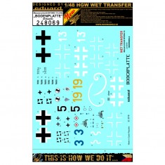1/48 Messerschmitt Bf 109G-14 (AS) Marking Decals for Eduard kits (wet transfer)