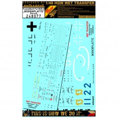 1/48 Focke-Wulf Fw190D-9 Bodenplatte Markings & Stencils Decals for Eduard kits