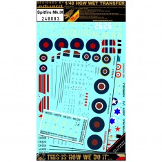 Decals for 1/48 Supermarine Spitfire Mk.IX Markings & Stencils