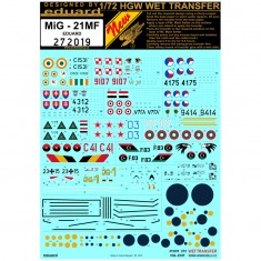 1/72 Mikoyan-Gurevich MiG-21MF Marking Decals for Eduard kits