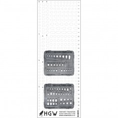 1/32 Nickel Silver Access Templates Plus Positive Rivets