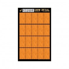 1/32 Light Yellow Wood Grain Base White Decals (20pcs, A4 Sheet)