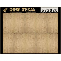 1/32 Faded Pine Tree Wood Grain Transparent Decals (10pcs, A5 Sheet)