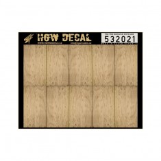 1/32 Faded Pine Tree Wood Grain Base White Decals (10pcs, A5 Sheet)