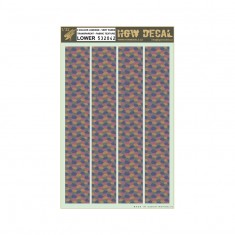 1/32 Decals for Lozenge 4 Colours Faded Transparent Fabric Texture Lower (A4 Sheet)