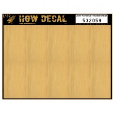 1/32 Light Plywood Transparent Decals (no grid, A5 sheet)