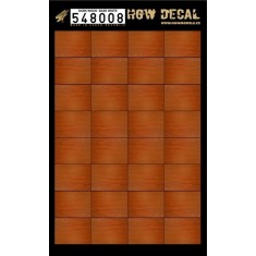 1/48 Dark Wood Grain Base White Decals (32pcs, A4 Sheet) 