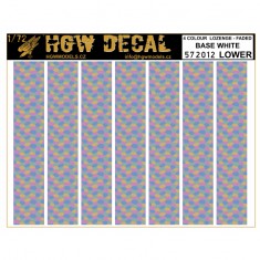 1/72 4 Colour Lozenge Lower - Base White Decals (A5)