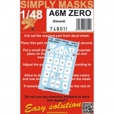 1/48 A6M ZERO Canopy and Wheels Masks for Eduard kits [''Simply'' Edition]
