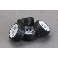 1/24 17inch Yokohama AD08 Tyres (295/40 R17) (4 Rubber Tyres)