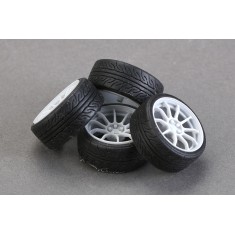 1/24 17inch Yokohama AD08 Tyres (245/40 R17) (4 Rubber Tyres)
