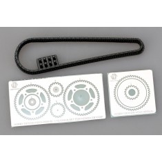 1/12 Honda CB1000F 3D-Printed Chain Set for Tamiya Kit 14144
