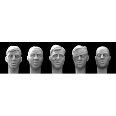 5 Heads for 1:32/54mm Figures (Style #1)