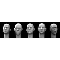 5 Heads for 1:32/54mm Figures (Style #2)