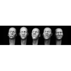 5 Heads for 1:32/54mm Figures (Style #4)