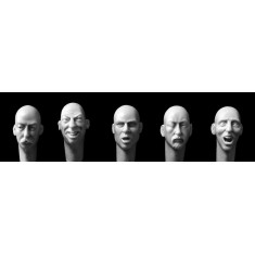 5 Heads for 1:32/54mm Figures (Style #5)