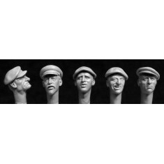 1/35 5x Heads for WWII Rural Civilians Vol.1