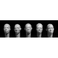 1/35 5x Sub Saharan Africans' Heads