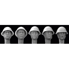 1/35 5x Heads with East German Steel Helmets