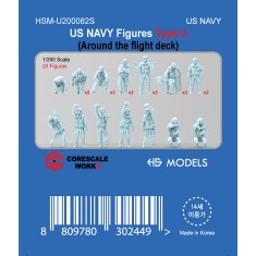 1/200 US Navy Figure Type #3 - Around The Flight Deck (20 Figures)