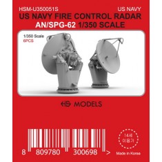 1/350 US Navy AN/SPG-62 Fire Control Radar (6pcs)