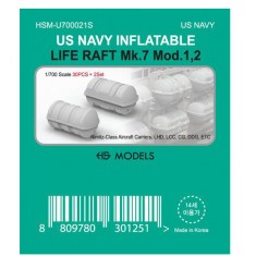 1/700 USN Inflatable LIFE RAFT MARK-7 Mod1, 2 (30pcs for 2 sets)