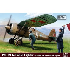 1/32 PZL P.11c Polish Fighter with Pilot and Ground Crew