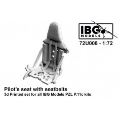 1/72 PZL P.11c Pilot's Seat w/Seatbelts (3d printed) for IBG kits
