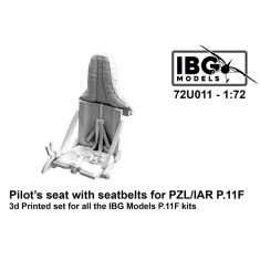 1/72 PZL/IAR P.11F Pilot's Seat with Seatbelts for IBG Models